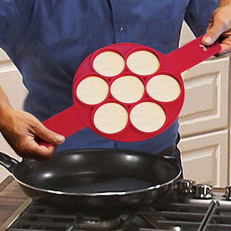 1Pcs Silicone Pancake Mold Non Stick Egg Pancake Maker Ring Kitchen Baking Omelet Moulds Flip cooker Egg Ring Mold